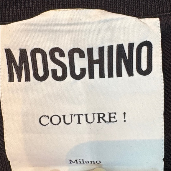 MOSCHINO Black Cartoon Printed Dress - size M - Picture 8 of 8